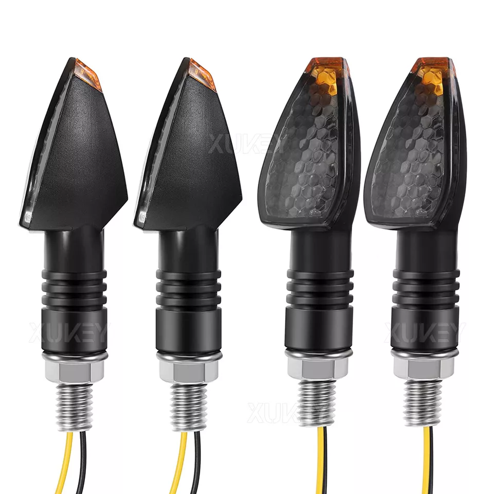 Paquete de 4 luces intermitentes ámbar universales para motocicletas para Suzuki DRZ400s Foto 2 de 4