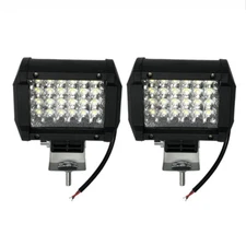2Pcs 4" Inch 800w 24LED Work Light Bar Spot Beam Driving Fog For Offroad ATV UTV