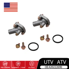 2 V-twin ALUMINUM Thermostat Outlet Cover For Can-Am 800 1000 Renegade Outlander