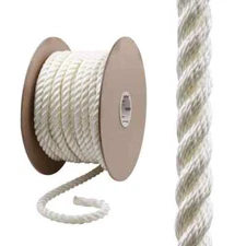 3/4 in. x 150 ft. Nylon Twist Rope, White