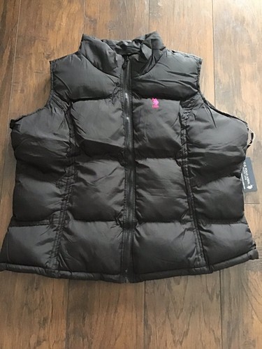 US POLO ASSN. Women's Black Puffer Vest W/Red Emblem Size 2X NWT A3 - Picture 3 of 10