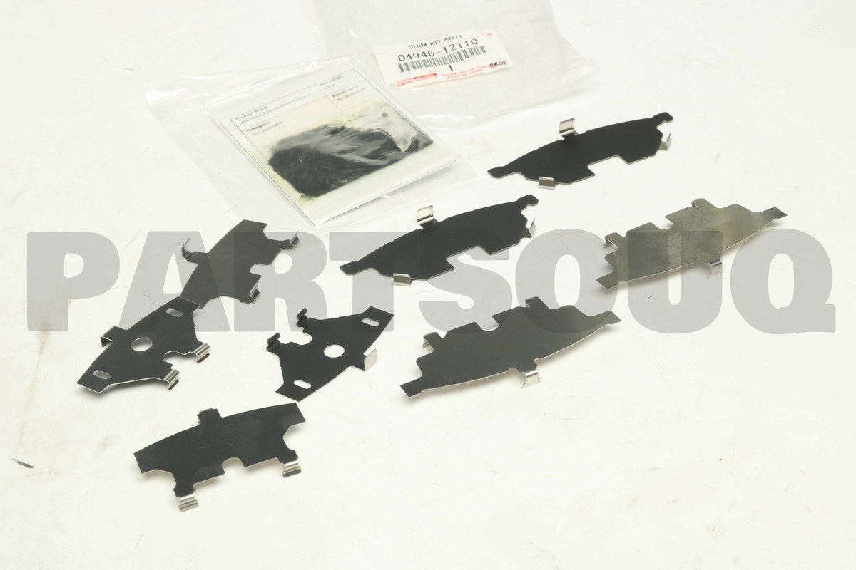 0494612110 Genuine Toyota SHIM KIT, ANTI SQUEAL(FOR REAR