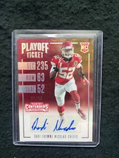 2016 Panini Contenders Rookie Ticket Auto 92/99 Dadi Lhomme Nicolas Chiefs #257