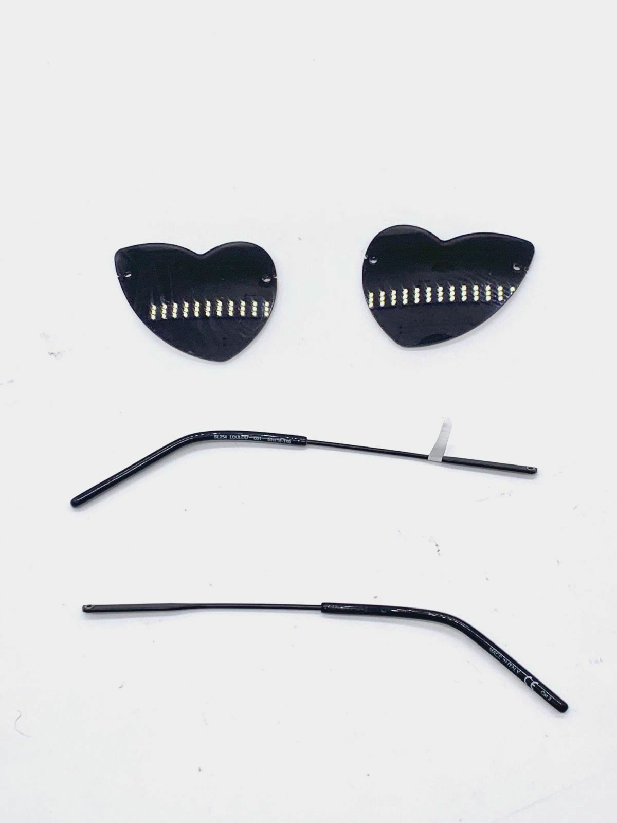 $450 Saint Laurent SL254 LOULOU 001 Occhiali da sole donna occhi di gatto neri 50 18 140