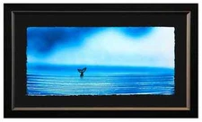 Wyland- Original Watercolor Painting on Deckle Edge Paper "Fluke"