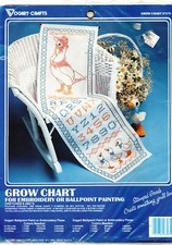 Vtg Vogart Grow Chart EMBROIDERY OR PAINTING CRAFT KIT, GRETCHENS ABC'S Goose