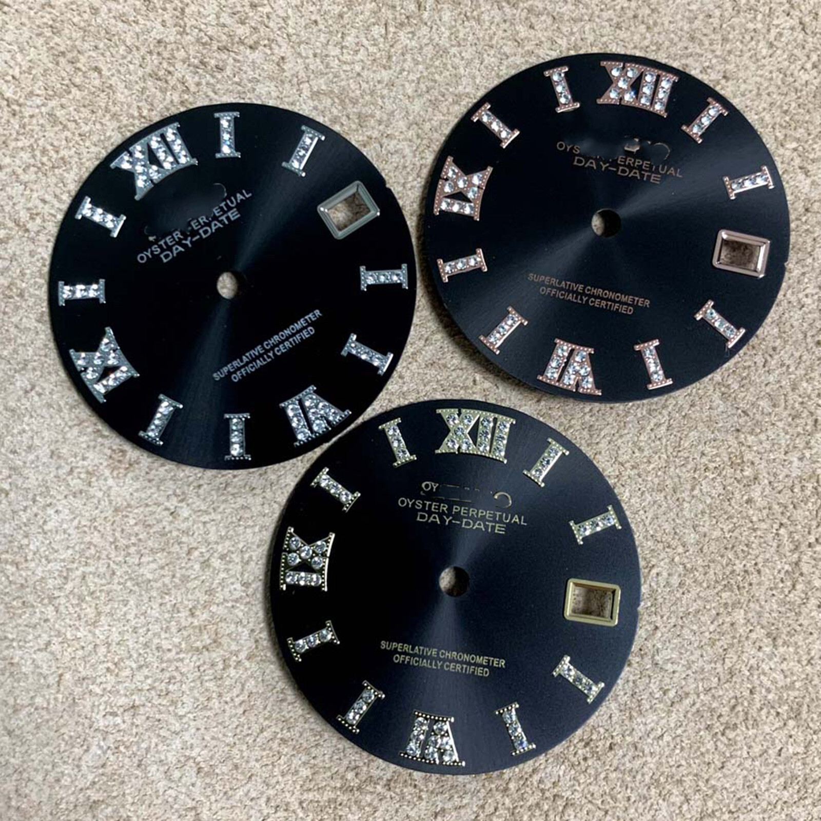 Quadrante orologio diamantato 28,5 mm per NH35 foto 2