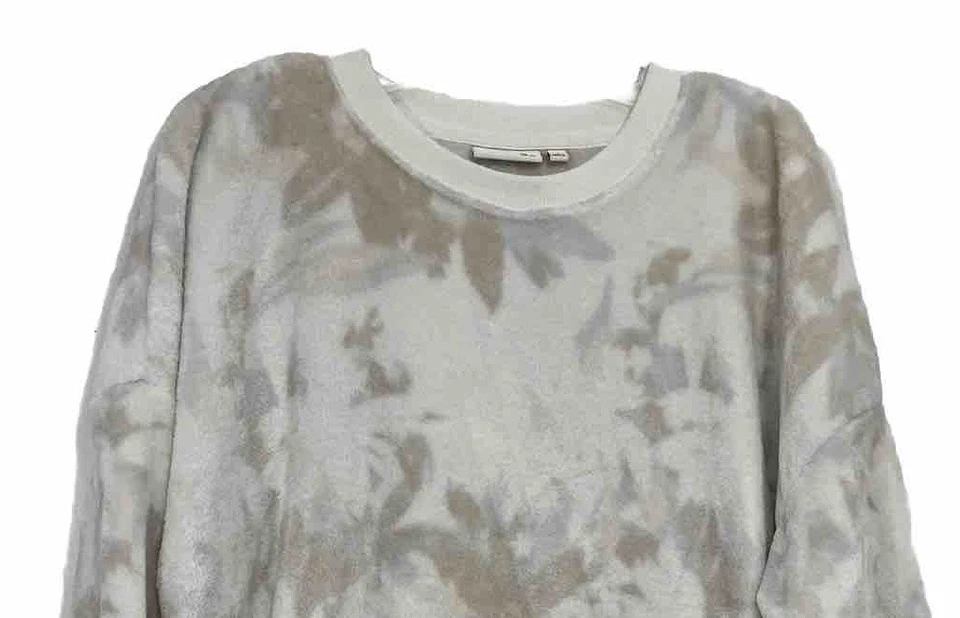 Kohls SO толстовка L плюшевый флис слоновой кости цветочный пуловер искусственного меха верхняя рубашка - Изображение 2 из 4