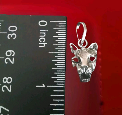 Ericks Sterling Silber Katzenkopf Charm-Anhänger Taxco.925