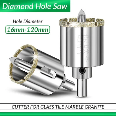 Diamantbohrer Bohrkrone Fliesenbohrer 16-200mm für Glasfliesen Keramik Marmor - Bild 1 von 3