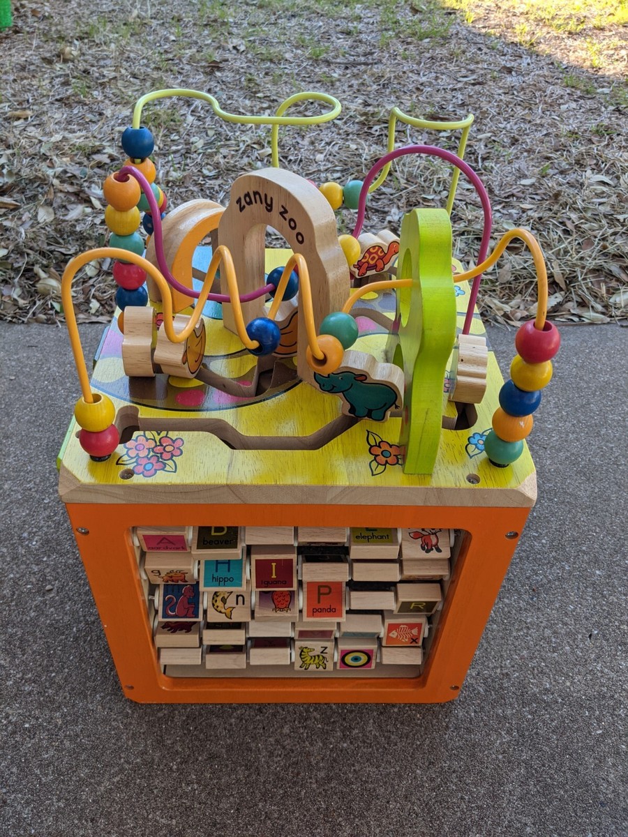 Battat Just B B You Zany Zoo Wooden Activity Cube | eBay