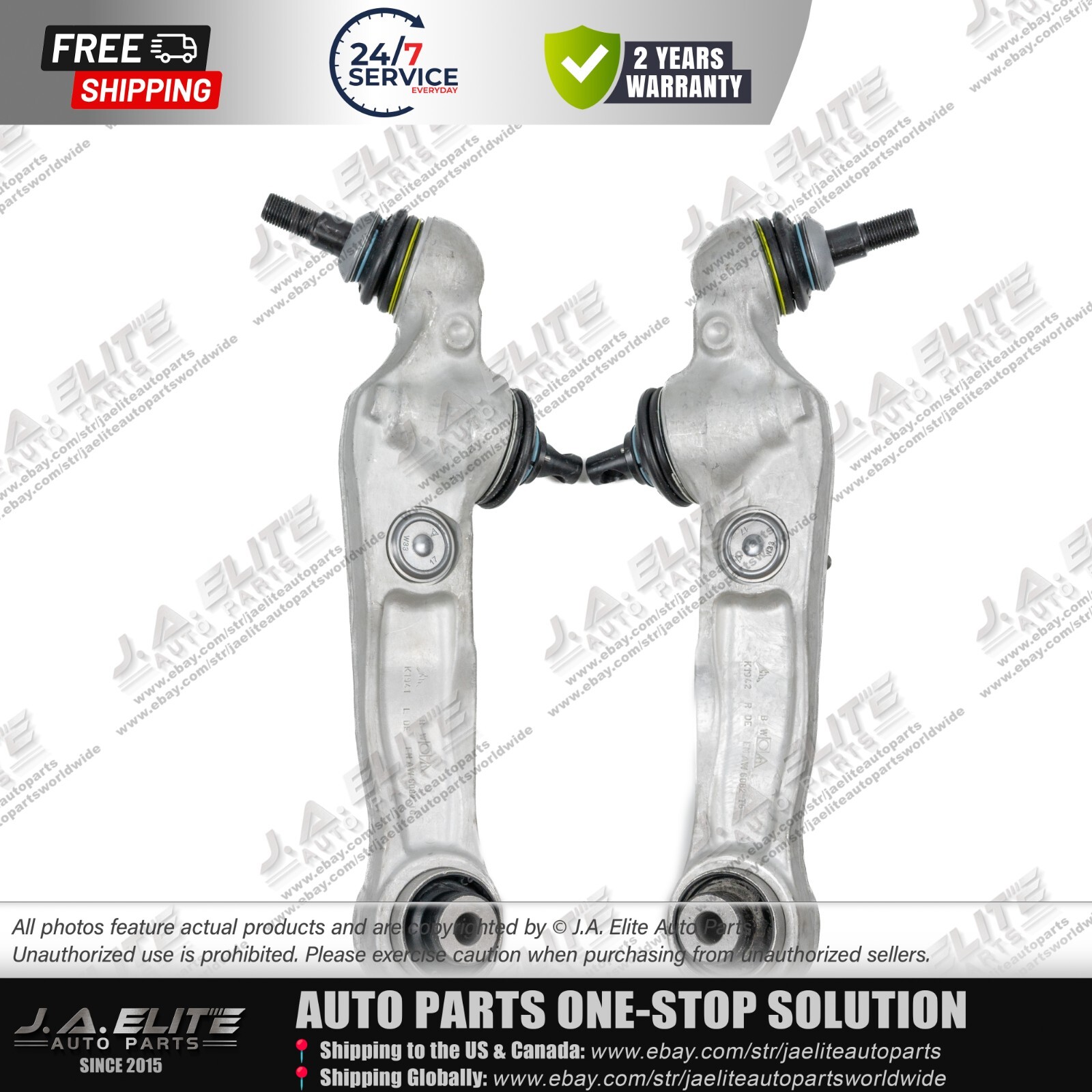 2pcs Front Lower Left & Right Control Arm fits Rolls-Royce Ghost Wraith Dawn