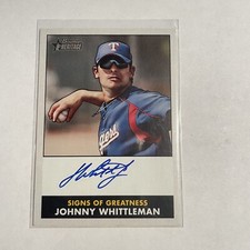 JOHNNY WHITTLEMAN 2007 Bowman Heritage Signs of Greatness #JW Rookie Auto NM