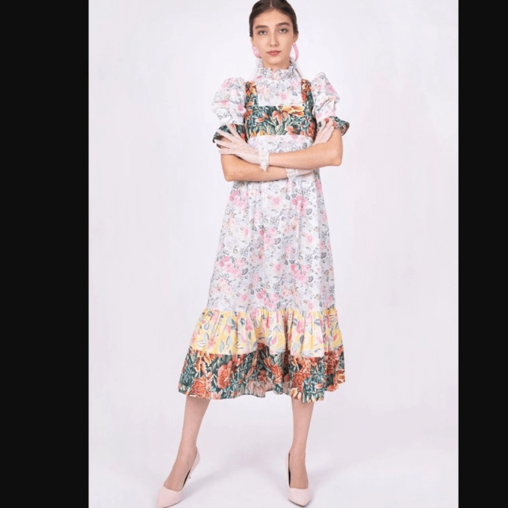 NWT Batsheva x Laura Ashley Ruthin Cotton Poplin Dress size 10 eBay