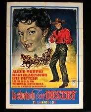 LA STORIA DI TOM DESTRY manifesto poster Audie Murphy Mari Blanchard Western C37