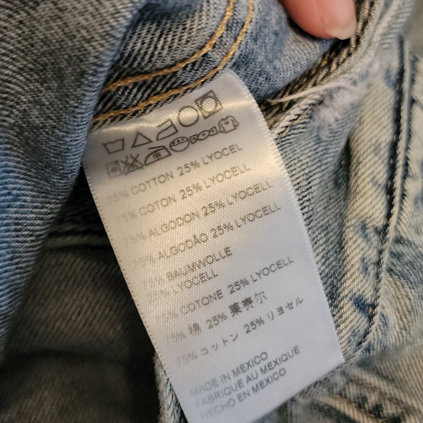 Able Button Up Distressed Collared Denim Jean Jac… - image 4