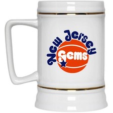 New Jersey Gems Beer Stein 22 oz. Ceramic | WBL Women's Basketball Team