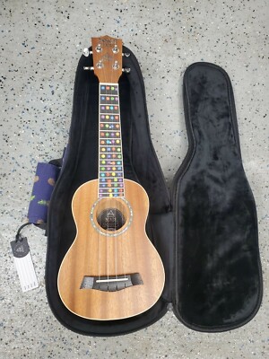 Bondi Ukulele beautiful pearl inlay with soft pineapple zip case 