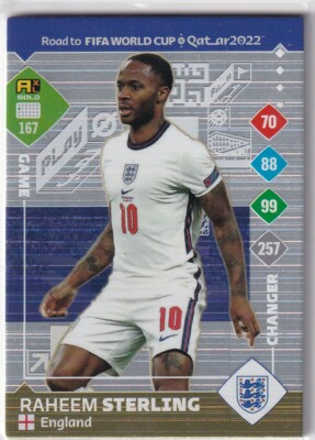 Panini Road to Qatar World Cup Karte 2022 Nr 167 Raheem Sterling Game Changer