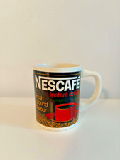Rare tasse Nescafé vintage 1980 Canada noir café instantané parfait état