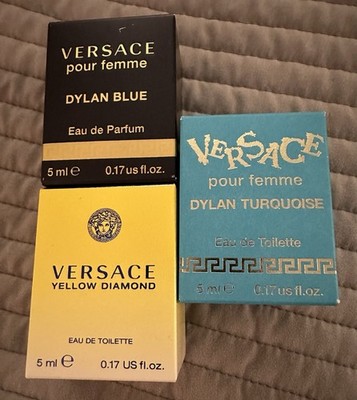 Versace Pour Femme Dylan Blue & Turquoise Yellow Diamond Perfume - EMPTY boxes