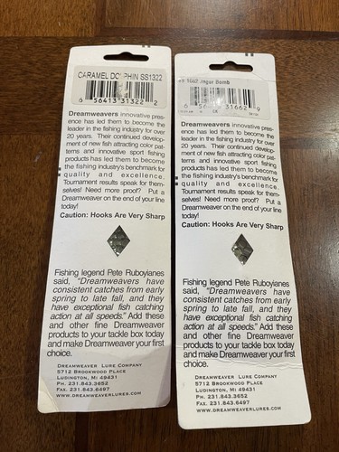 NEW Two (2)  DREAMWEAVER Super Slim Trolling Spoons-Jager Bomb & Caramel Dolphin - Afbeelding 2 van 4