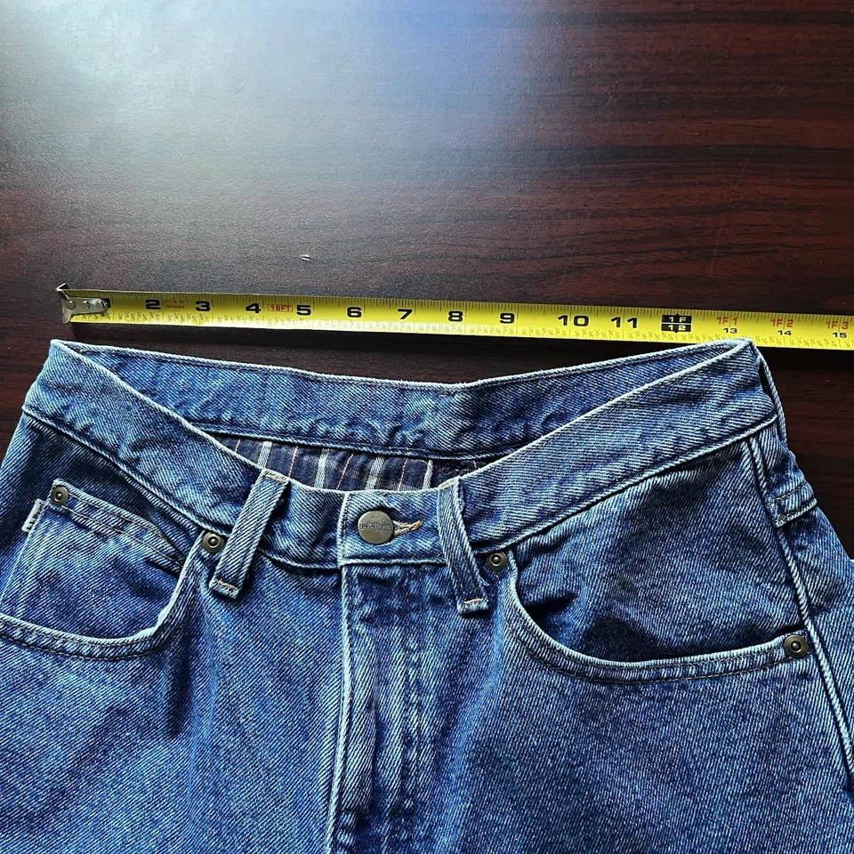 Pantalones de mezclilla vintage LL Bean para hombre 30x29 azul forrados de franela hechos en EE. UU. Foto 3 de 4