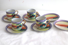 1960's Child Miniature Porcelain Tea Set Made In Japan Mid Century 10 Pc Asian