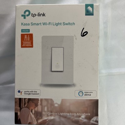 Tp-Link Kasa Smart Light Switch HS200, Single Pole, Needs Neutral Wire OPEN BOX
