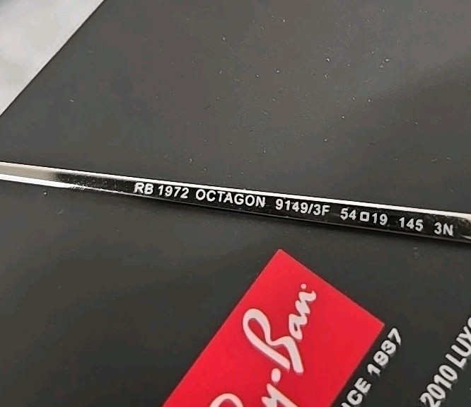 Ray Ban Sunglasses RB 1972 Octagon 9149/3F Silver Frame  display picture 1