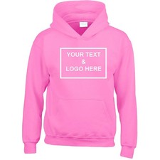 Personalised Hoody Kids Custom Printed Hoodie Event Stag Hen Party Logo Workwear