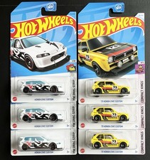 2024 Hot Wheels - 73 Honda Civic Custom Compact  Drag Strip  SET / LOT OF 6 