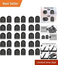 Replacement Stylus Tips - 30 Pcs Black Silicone Nibs for Touch Screen Devices