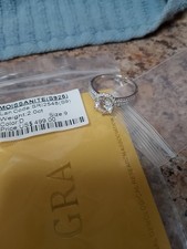 925 Sterling Silver 2.0 Carat Moissanite Women's Solitaire Engagement Ring