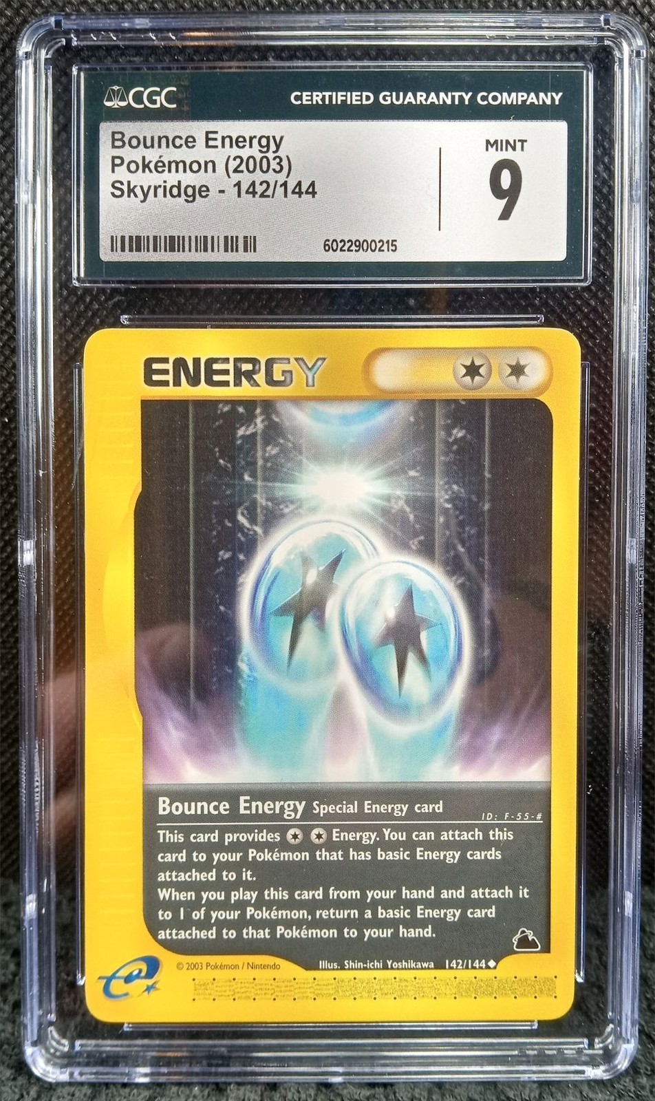 2003 Pokemon Skyridge Bounce Energy CGC 9 English #142/144 Uncommon