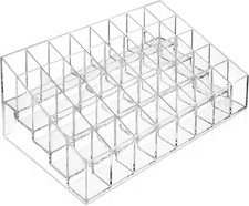40 Slot Acrylic Lipstick  Makeup Organizer - Cosmetic Display Case - Clear