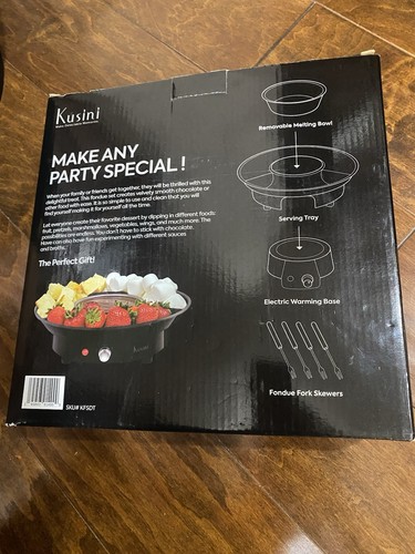 Kusini Elektrisches Fonduetopf Set - Schokoladenfondue Set - Temperaturregelung - Bild 5 von 10