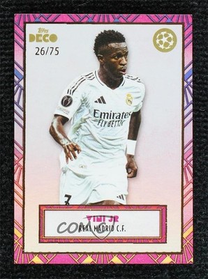 2024 Topps Deco UEFA Club Competitions Pink 26/75 Vinicius Junior Vini Jr 1o88