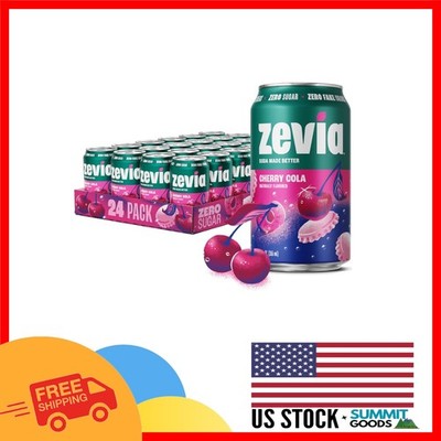 Guilt-Free Cherry Cola Soda, 24 Cans of Zero Sugar & -Friendly Refreshment