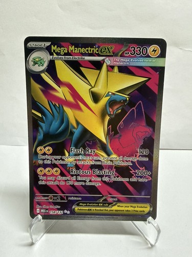 Mega Manectric ex 158/132 Mega Evolution Full Art Ultra Rare Holo Pokemon NM