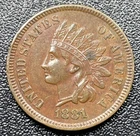 1881 Indian Head Cent Penny 1c Choice AU