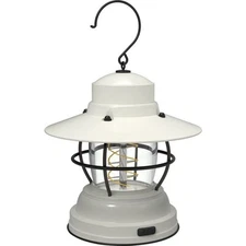 Barebones Living Outpost Lantern White Rechargeable Resists Water & Rust LIV-141