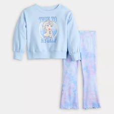 Disney's French Terry Crew Sweatshirt  Rib Flare Pant Set