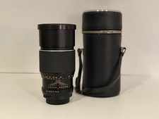 Vintage Chinon 200mm 1:3.5 Lens - Pentax K (PK) with Caps and Case - Excellent