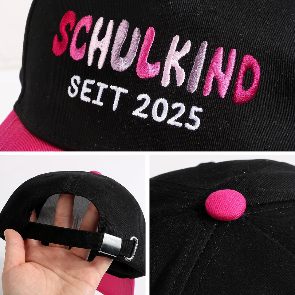 Schulkind 2025 Baseball Cap - Verstellbare Einschulungskappe Mit Regenbogen