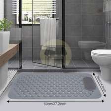 Non-Slip Bath Tub Mat (27 X 14)InAntibacterial Bathroom Shower Mat w Drain Holes