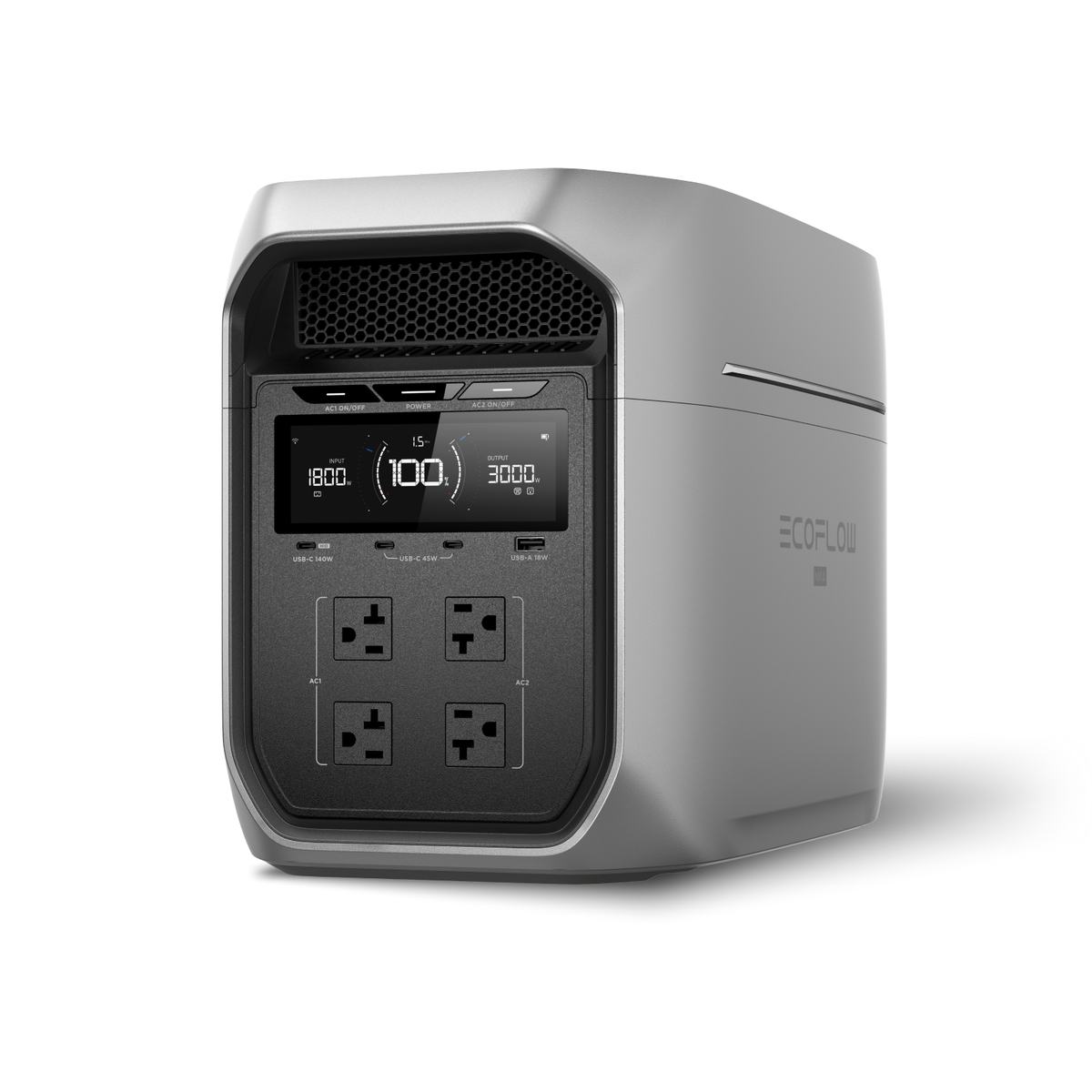 EcoFlow DELTA 3 Max Plus 3000W 2048Wh Portable Power Station Solar