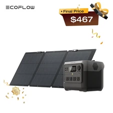 EcoFlow Solar Generator RIVER2 Pro 768Wh Portable Power Station+160W Solar Panel