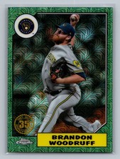 Brandon Woodruff 2022 Topps Update 35th Anniversary Chrome Green #/99