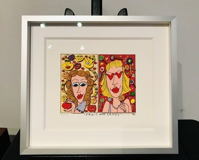 James Rizzi 3D Original Handsigniert ,Fruit And Candy 1997